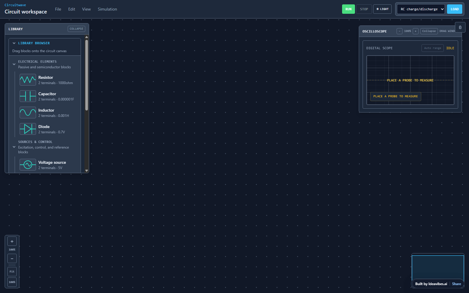 Screenshot of Circuitwave, a professional circuit tool built with Ideavibes AI |ideavibes ai
