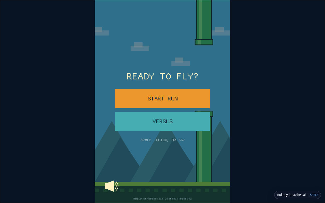 Screenshot of Flappy Rust, a real-time game built with Ideavibes AI |ideavibes ai