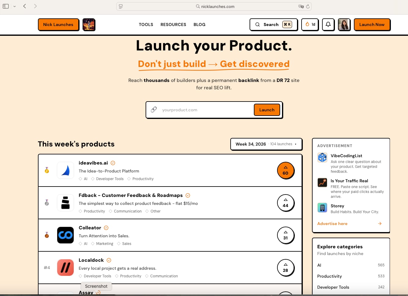 Ideavibes.ai Reaches #1 on Nick Launches with Community Support |ideavibes ai