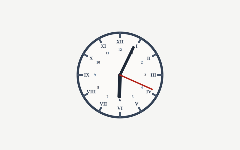 Screenshot of the analog Clock app with Roman numerals. |ideavibes ai